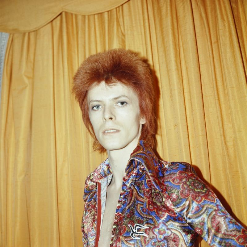 David Bowie dressed as Ziggy Stardust during the 1970s