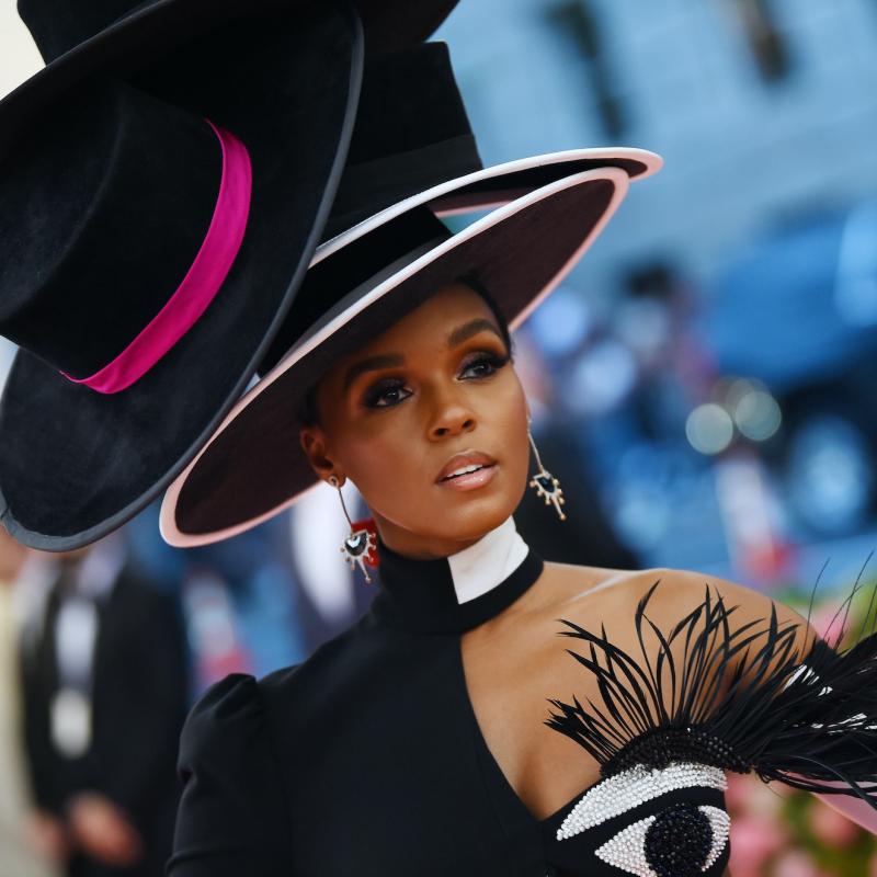 Actress and musician Janelle Monae attends the Met Gala in a daring and fashion forward ensemble