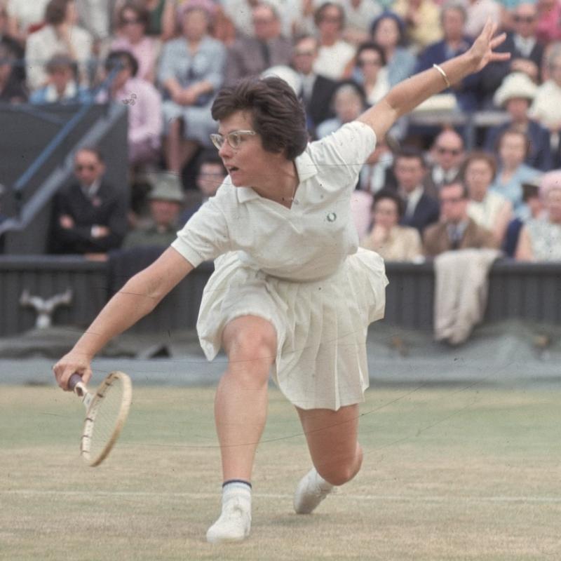 Tennis player and equal rights advocate Billie Jean King