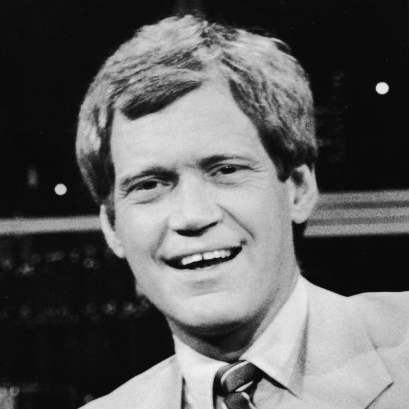Talk show host David Letterman in 1986